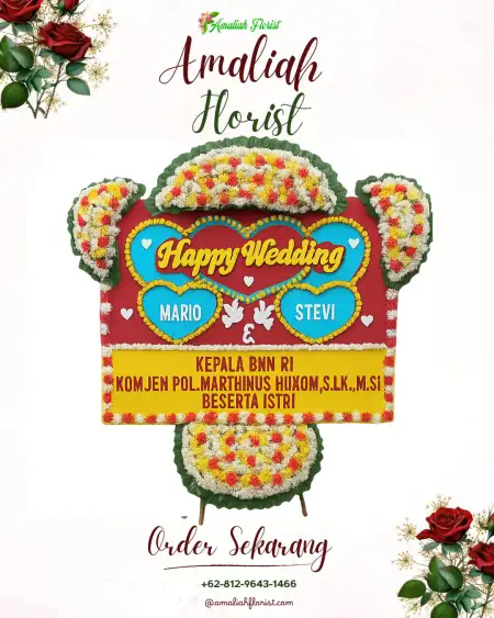 Papan Bunga Pernikahan Jebung Lor